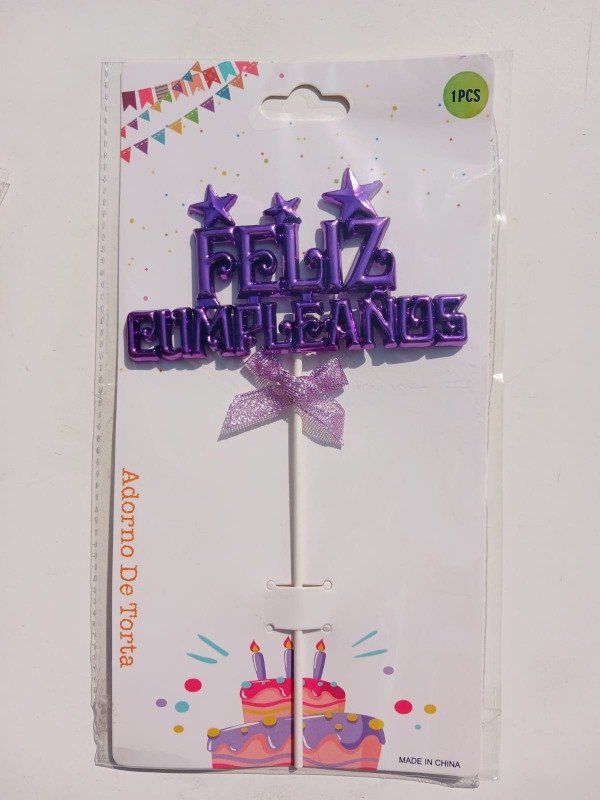 Producto - Cake Topper Acrílico "FC" Metalizado M07