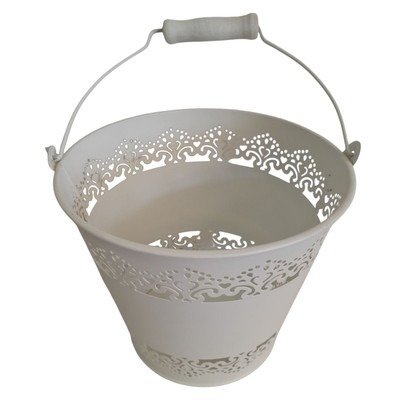 Producto - BALDE METAL BLANCO CALADO