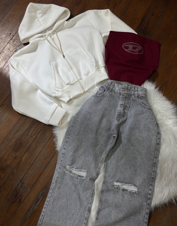 Producto - Combo wide leg+bando+campera