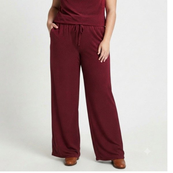 Producto - Palazzo crepe Borra vino. Talle 46/48