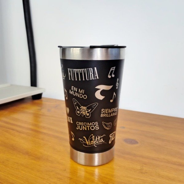 Producto - VASO TÉRMICO CERVECERO / FERNETERO CON DESTAPADOR EXCLUSIVO TINI - 0