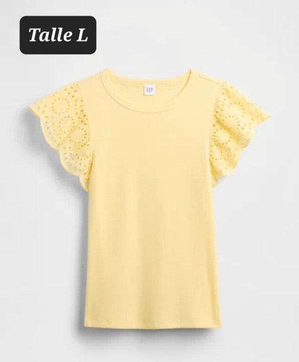 Producto - Remera manga corta gap talle L vainilla