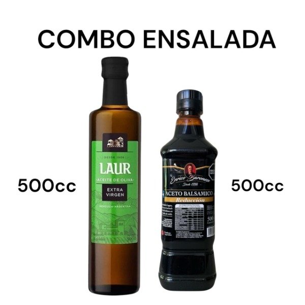 Producto - COMBO ACEITE LAUR 500CC + ACETO BALSAMICO REDUCCION 500CC