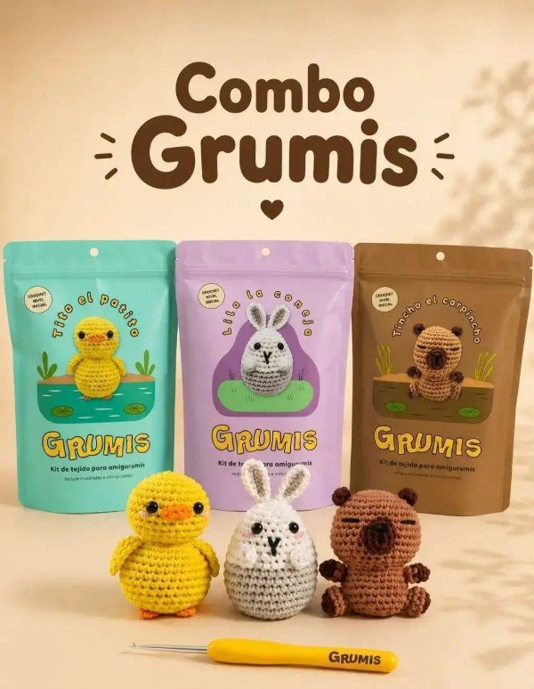 Producto - KIT AMIGURUMI PRINCIPIANTE CROCHET PASO A PASO - 0