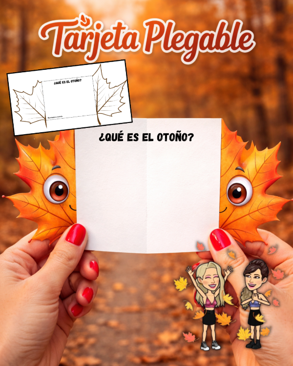 Producto - Tarjeta plegable: Hoja de otoño