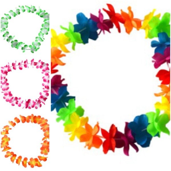 Producto - COLLAR HAWAIANO HULA FLORES VARIOS COLORES X1 (ELEGIR PRODUCTO)