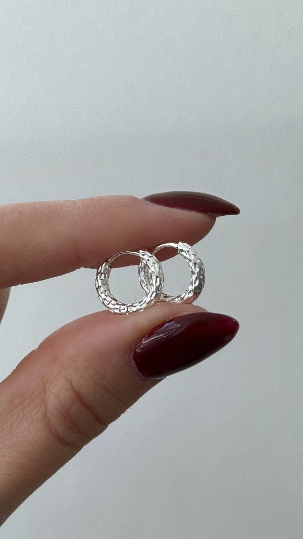 Producto - Argollas teji clic 1,3cm ACERO BLANCO