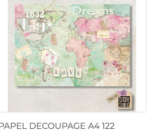 Producto - Papel decoupage A4 122