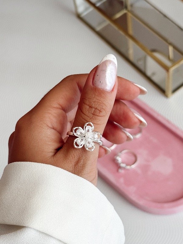 Producto - Anillo Flor XL Strass AB