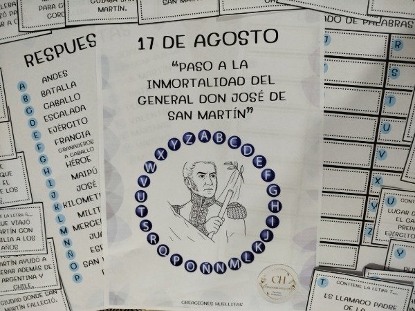 Producto - Pasapalabra EFEMÉRIDE "17 DE AGOSTO" (PDF)