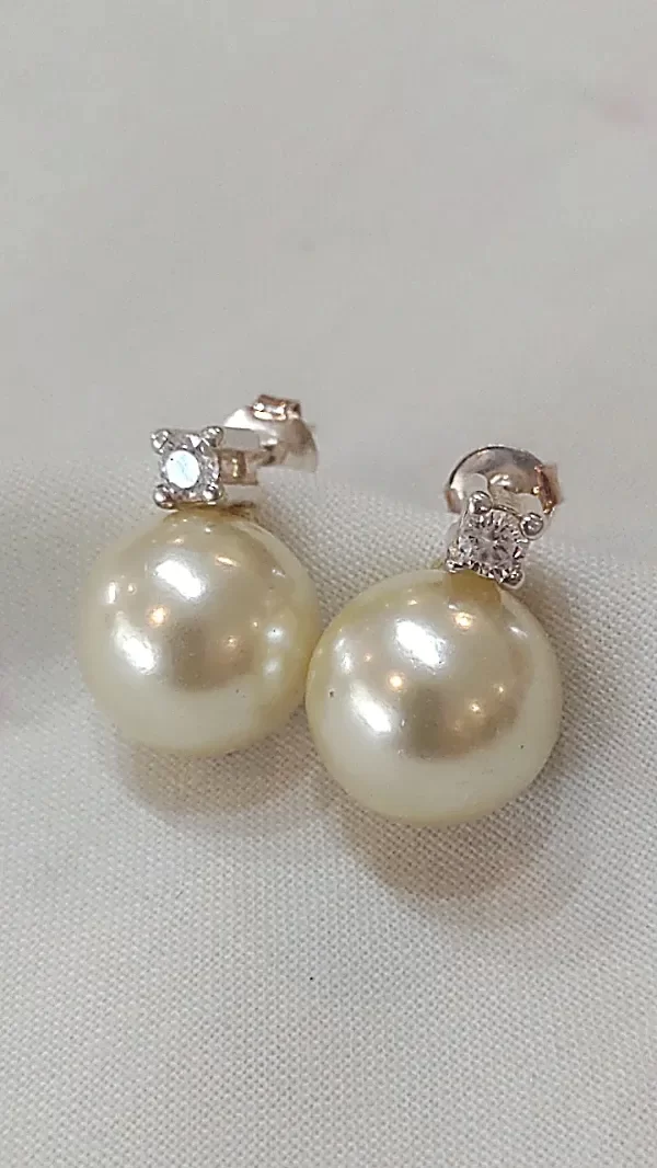 Producto - Aro de Plata 925 Perla grande con cubic