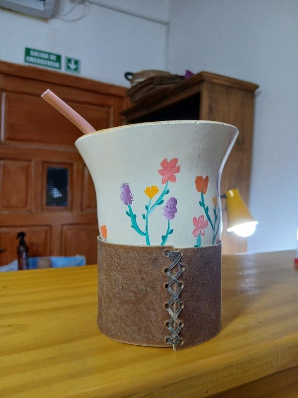 Producto - Mate de calabaza "FLORCITAS SILVESTRES" - 2