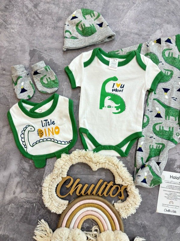 Producto - Set de dino completo para bebe recién nacido a 3meses.