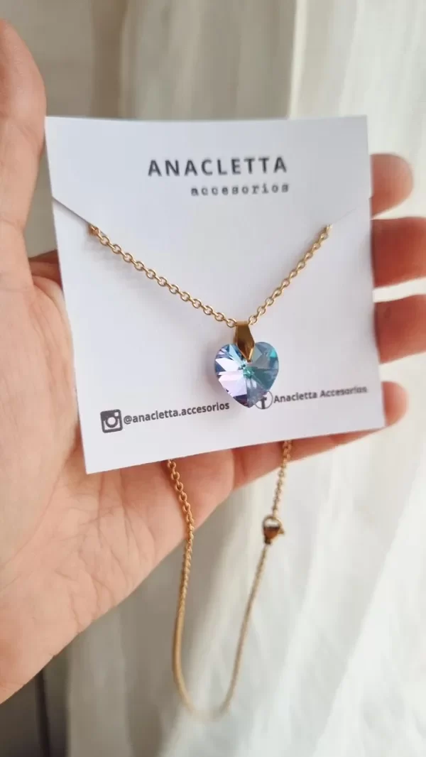 Producto - Gargantilla corazón tornasol varios colores AD