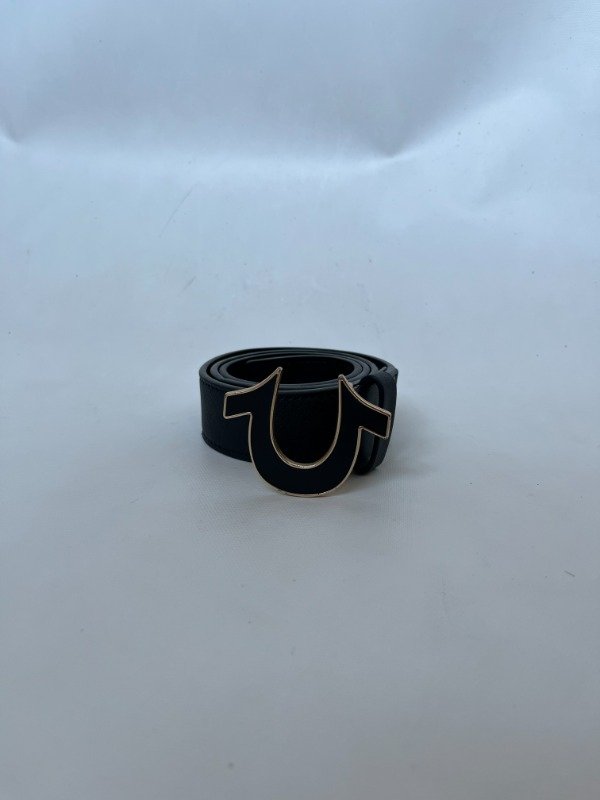 Producto - True Religion Black Gold Enamel Horseshoe Buckle Belt - 1