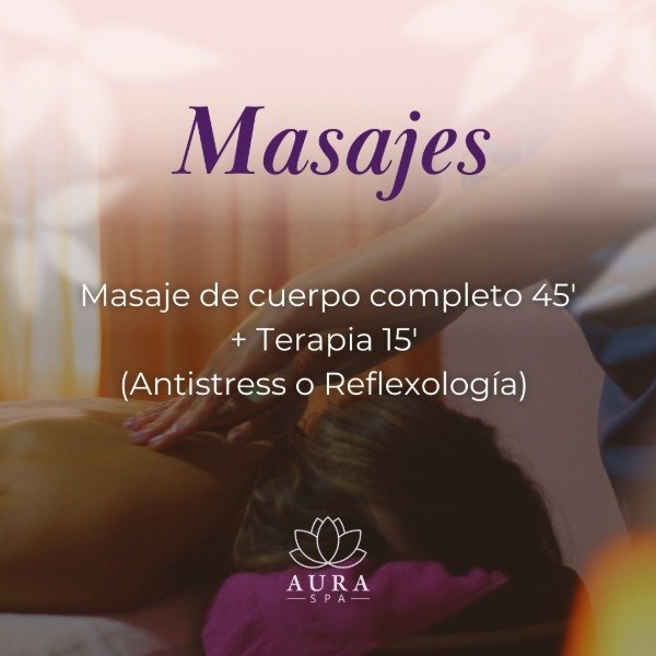Producto - MASAJES + TERAPIA ANTISTRESS o REFLEXOLOGÍA 1 Persona