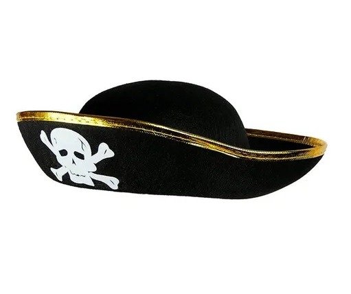 Producto - Gorro pirata borde dorado