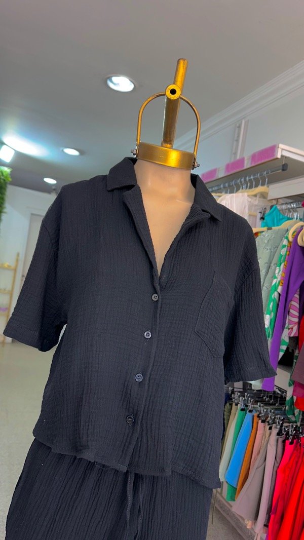 Producto - CAMISA M 3/4 NEGRO