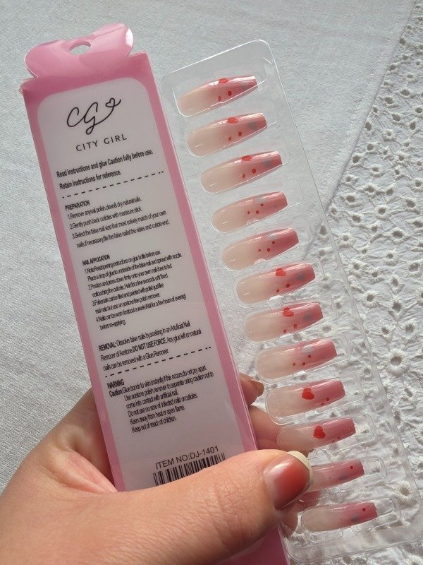 Producto - Uñas City Girl Rosa Press On
