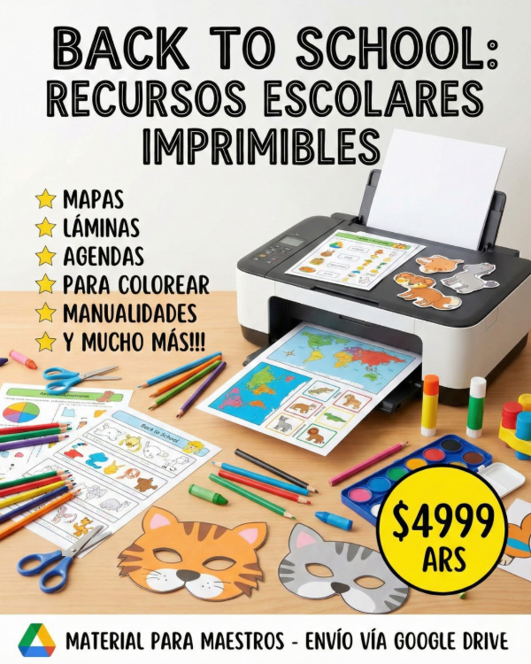 Producto - N65: MEGA PACK DE RECURSOS ESCOLARES IMPRIMIBLES