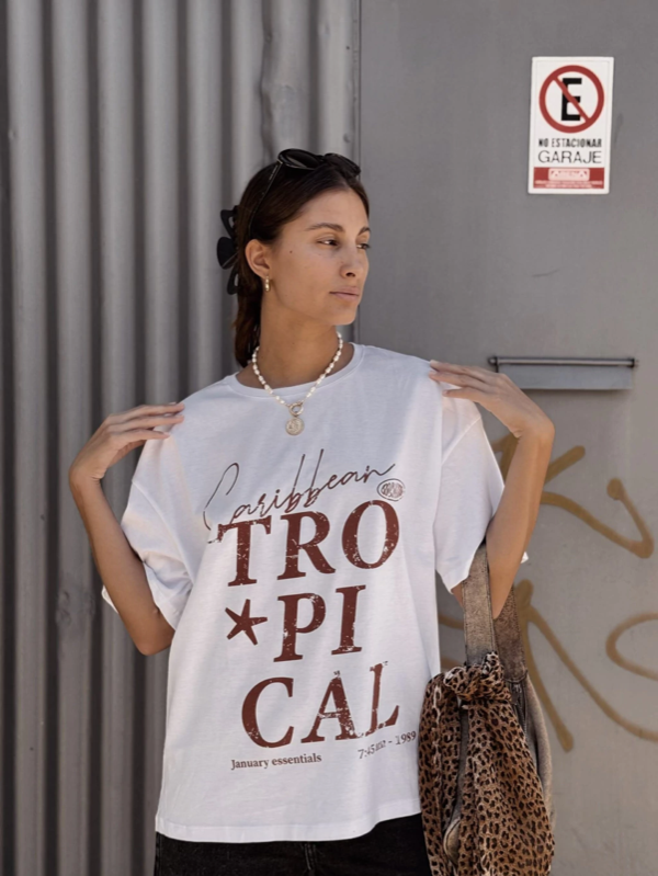 Producto - SHIRT TROPICAL / OFF WHITE