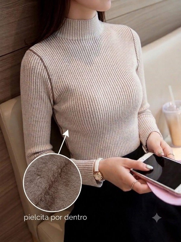 Producto - Sweter polera con piel interna