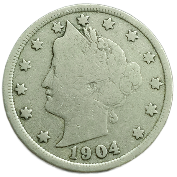 Producto - Estados Unidos 5 Cents 1904 Km#112 F+