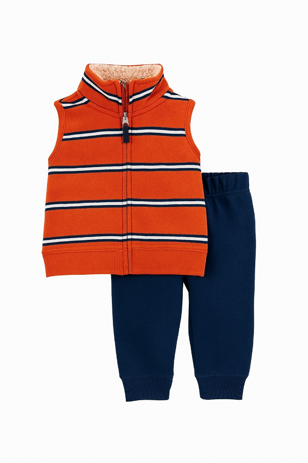 Producto - Chaleco algodon  naranja + pantalón algodon