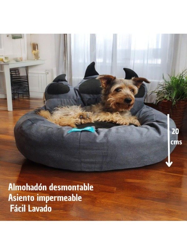 Producto - Camita para Perro AntiDesgarro y de Fácil Lavado con Diseño de Garrita