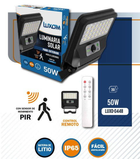 Producto - Luminaria LED solar 50W alumbrado público