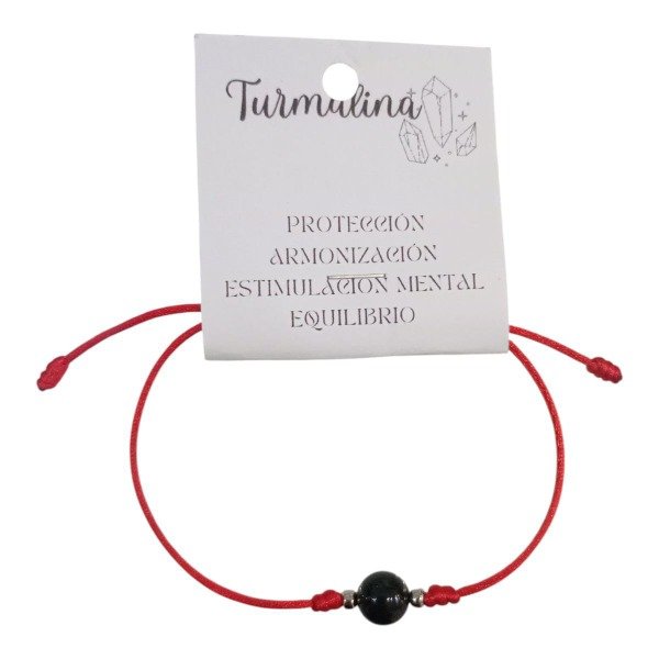 Producto - PULSERA HILO ROJO CON PIEDRA TURMALINA PULIDA