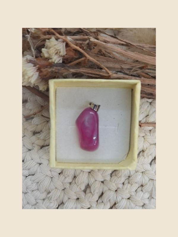 Producto - Dije rolado "Ágata rosa"