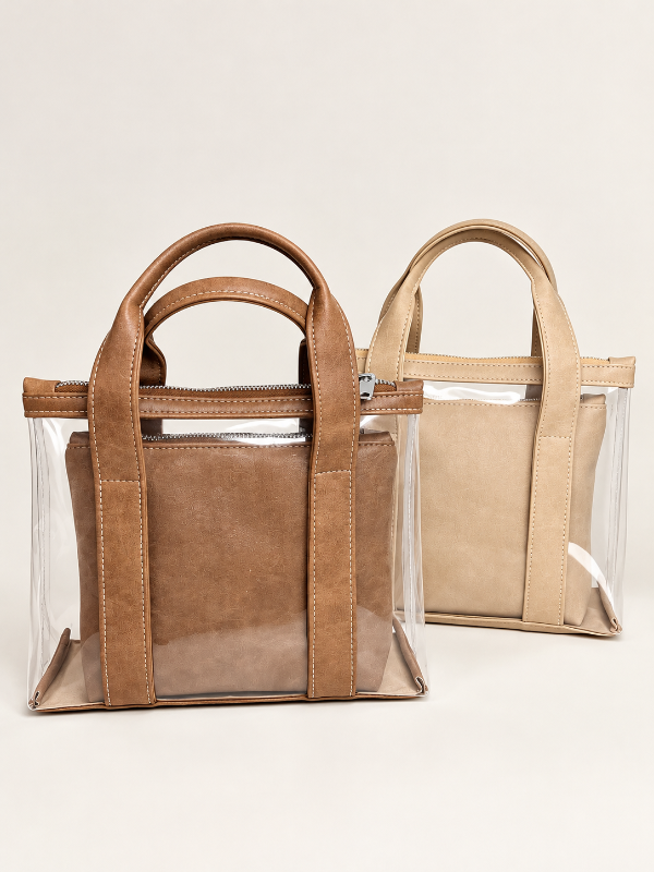 Producto - Cartera Mini Tote Cristal con Neceser Pu Gastado