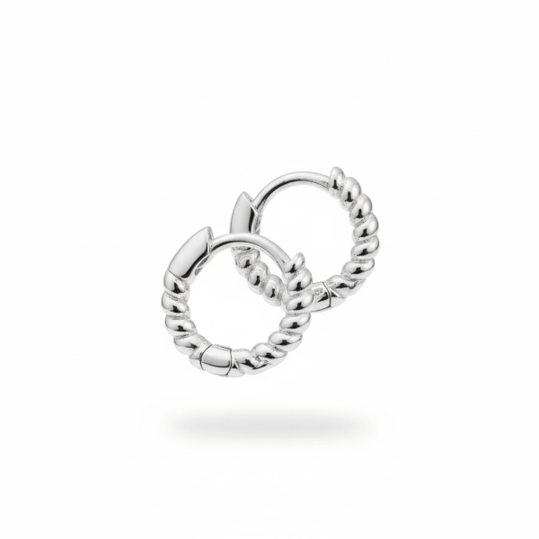 Producto - Aros Cierre Cubano Italiano Soga -  1 cm -Plata 925