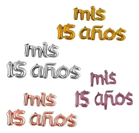Producto - GLOBOS METALIZADO MIS 15 AÑOS