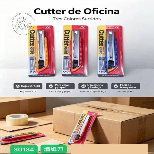 Producto - CUTTER PROFESIONAL MANGO DE GOMA 30134
