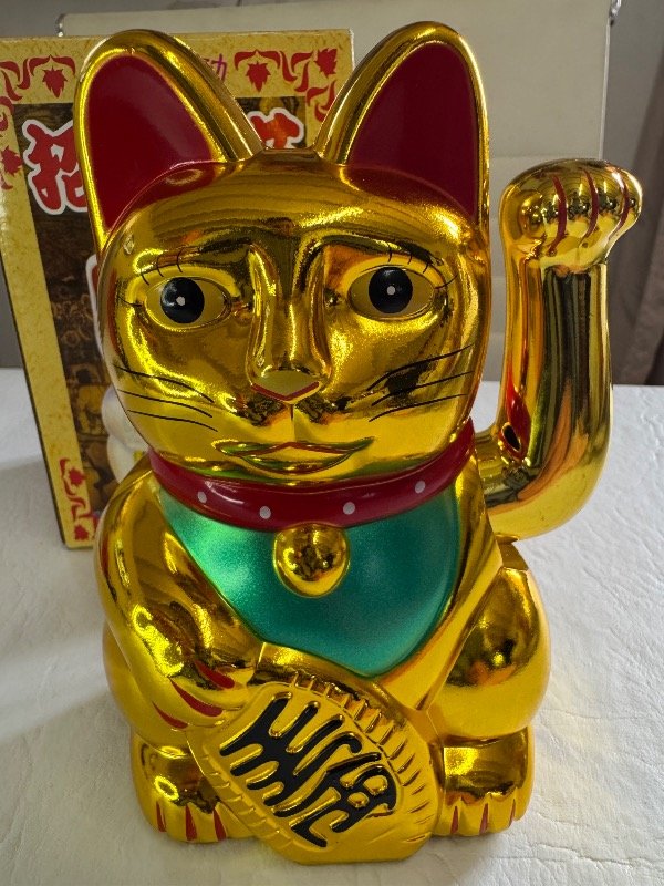 Producto - Gato de la Suerte Maneki Neko Grande Dorado