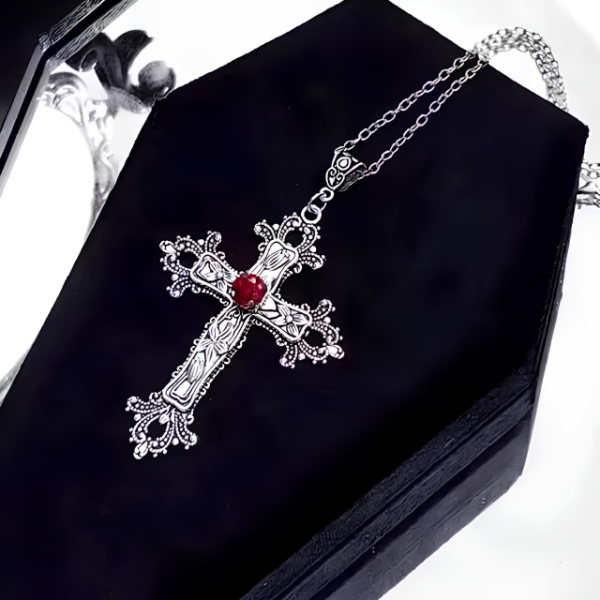 Producto - Collar Cruz Bloody Roja - 1