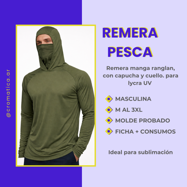 Producto - Molde Remera pesca + Fichas