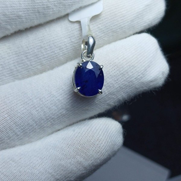 Producto - Dije Plata 925 con zafiro tratado 3