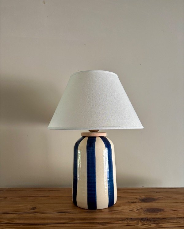 Producto - Lámpara Tambor Rayas azul - ENTREGA INMEDIATA