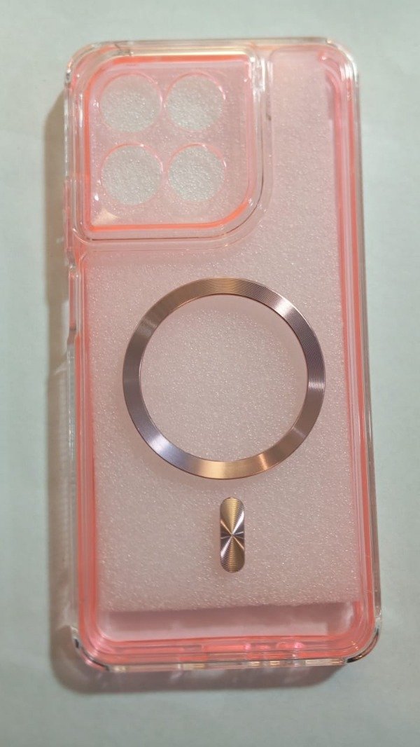 Producto - Funda Rosa Traslúcido con Magsafe Doble Refuerzo para Moto G57