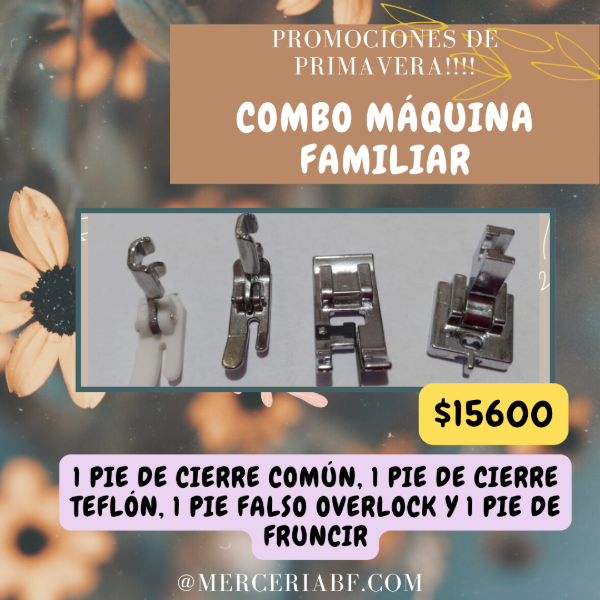 Producto - Combos Máquina Familiar ( pies)