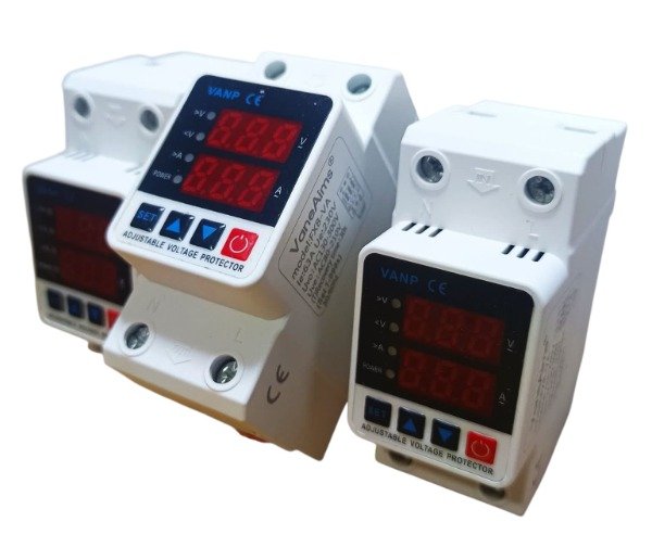 Producto - Protector Tensión Monofásico 63a Voltaje Ajustable Riel Din.