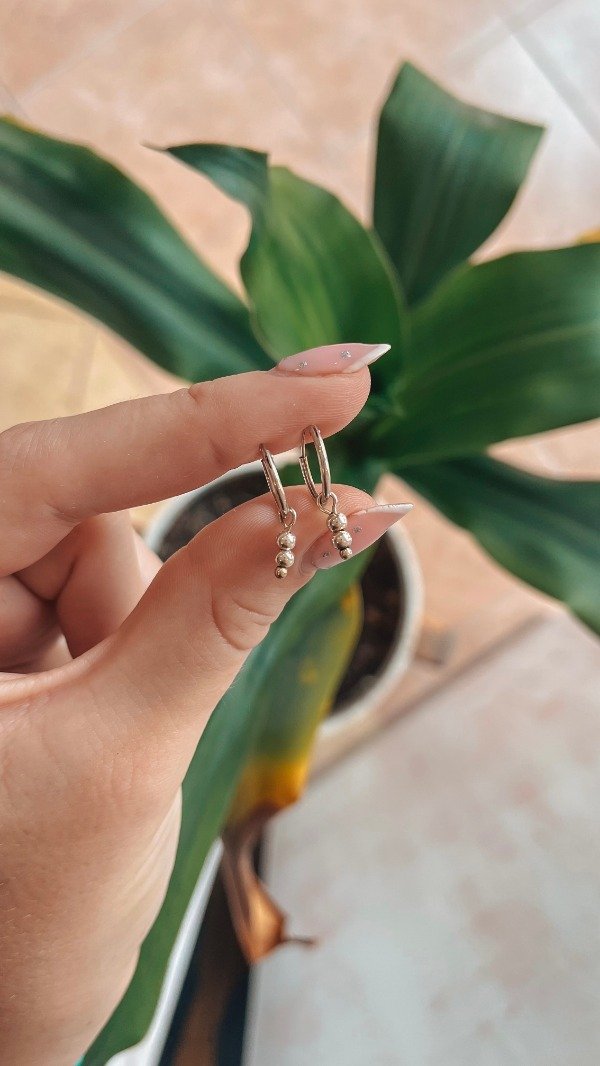 Producto - Argollitas Triple Bolita Colgante