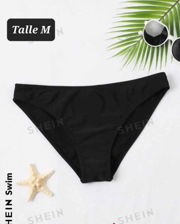Bombacha bikini shein talle M negra
