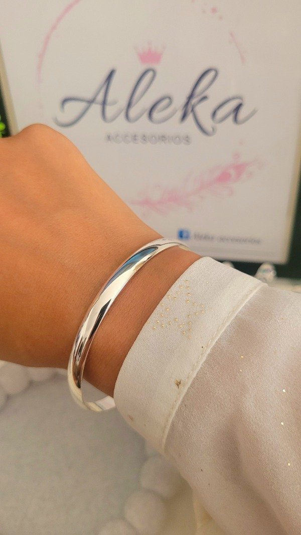 Producto - Esclava gruesa de acero blanco