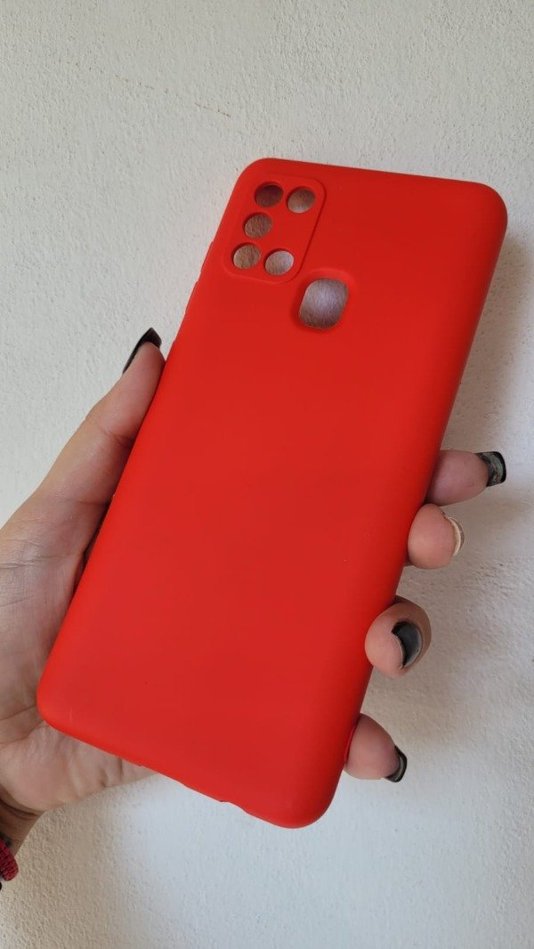 Producto - A21s case silicona con felpa roja