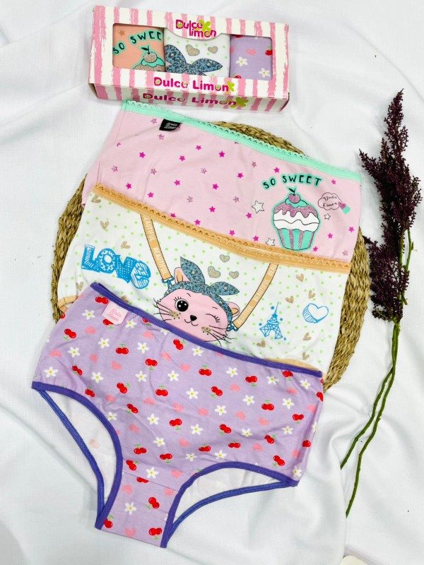 Producto - Art. 1923/2- DULCE LIMON - PACK X3 Bombacha de Niña