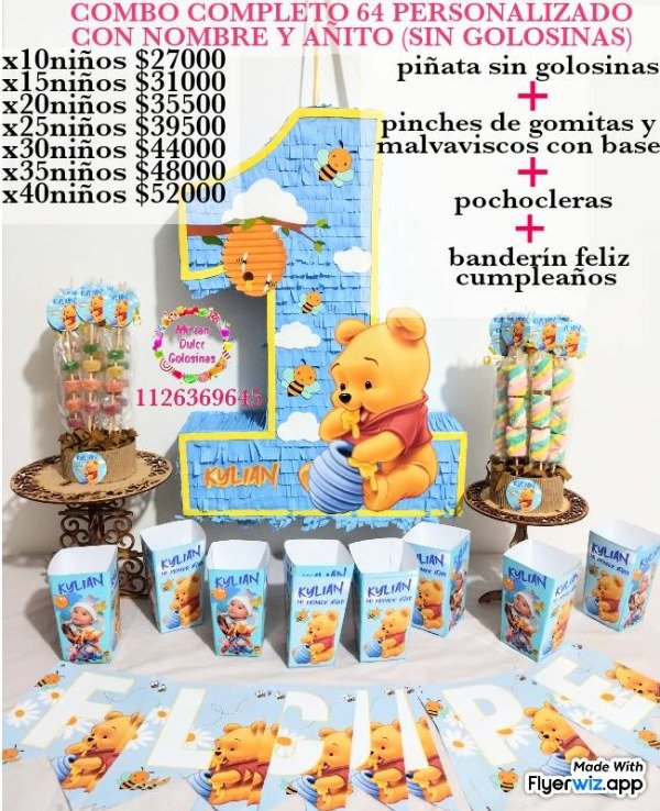 Producto - Combo completo 64 Winnie pooh